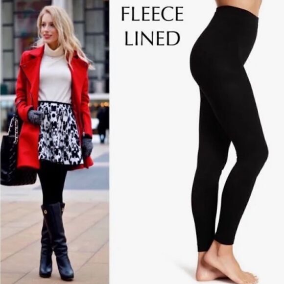 NEW Laura Ashley Plush Lined Leggings Size M/ L Purple - Picture 5 of 5